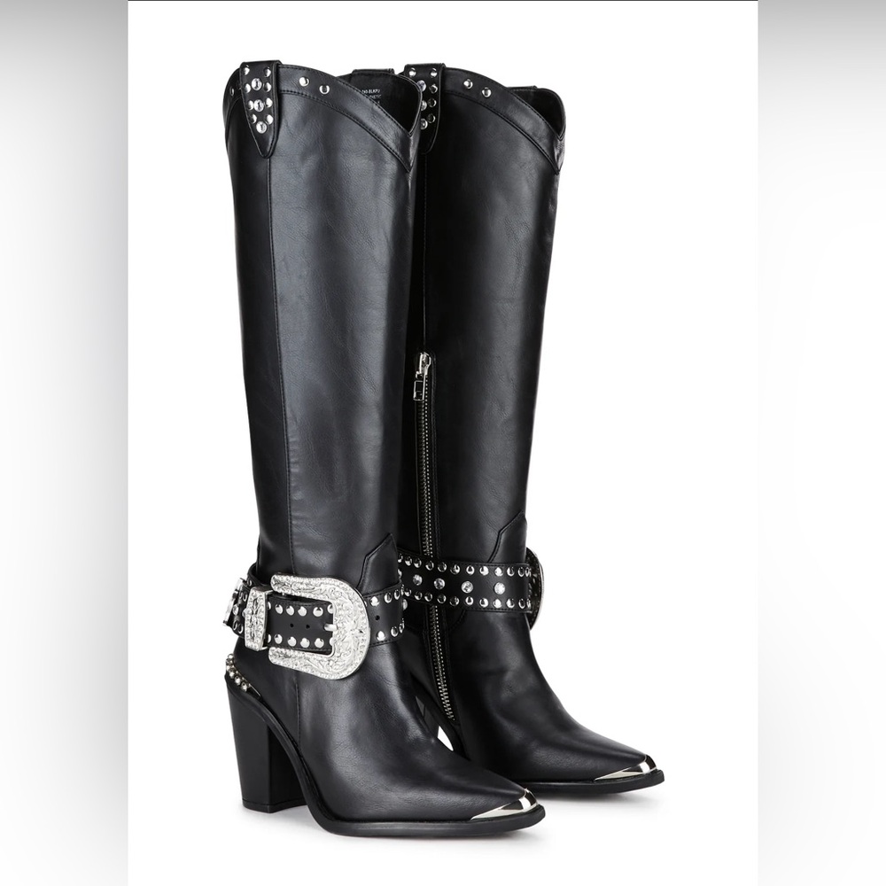 SHARP SHERIFF SHINES KNEE HIGH WESTERN BOOTS